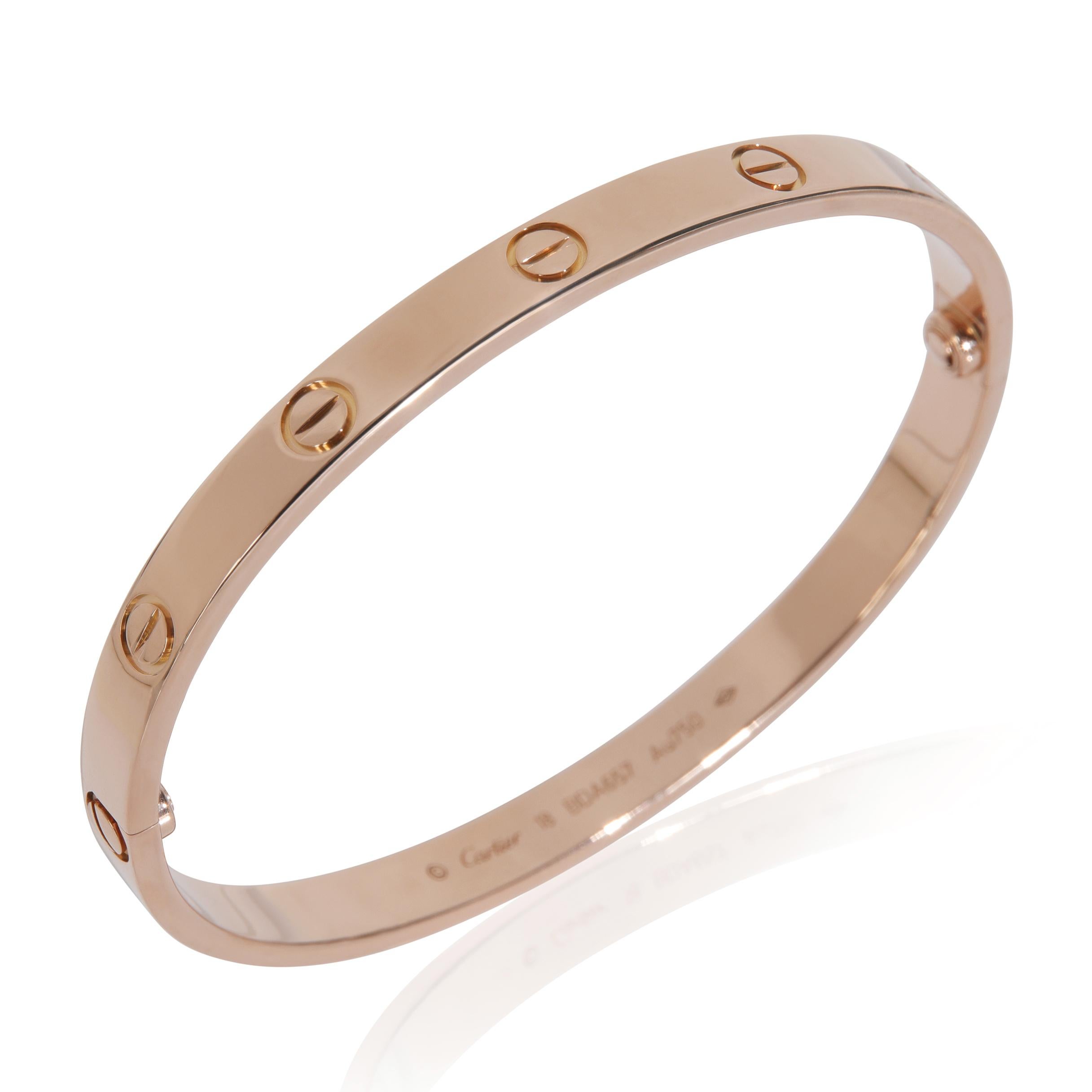 Cartier Oro Rosa  Pulsera del amor

DETALLES PRINCIPALES
SKU: 148004
Título del listado: Cartier Oro Rosa  Pulsera del amor
Descripción del estado: La colección Love de Cartier es el epítome de lo icónico, desde los diseños reconocibles hasta la