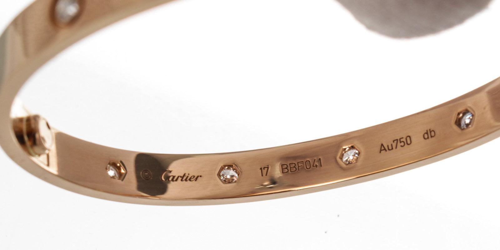 Cartier Rose Gold Love Bracelet with gold-tone hardware. 

53814MSC