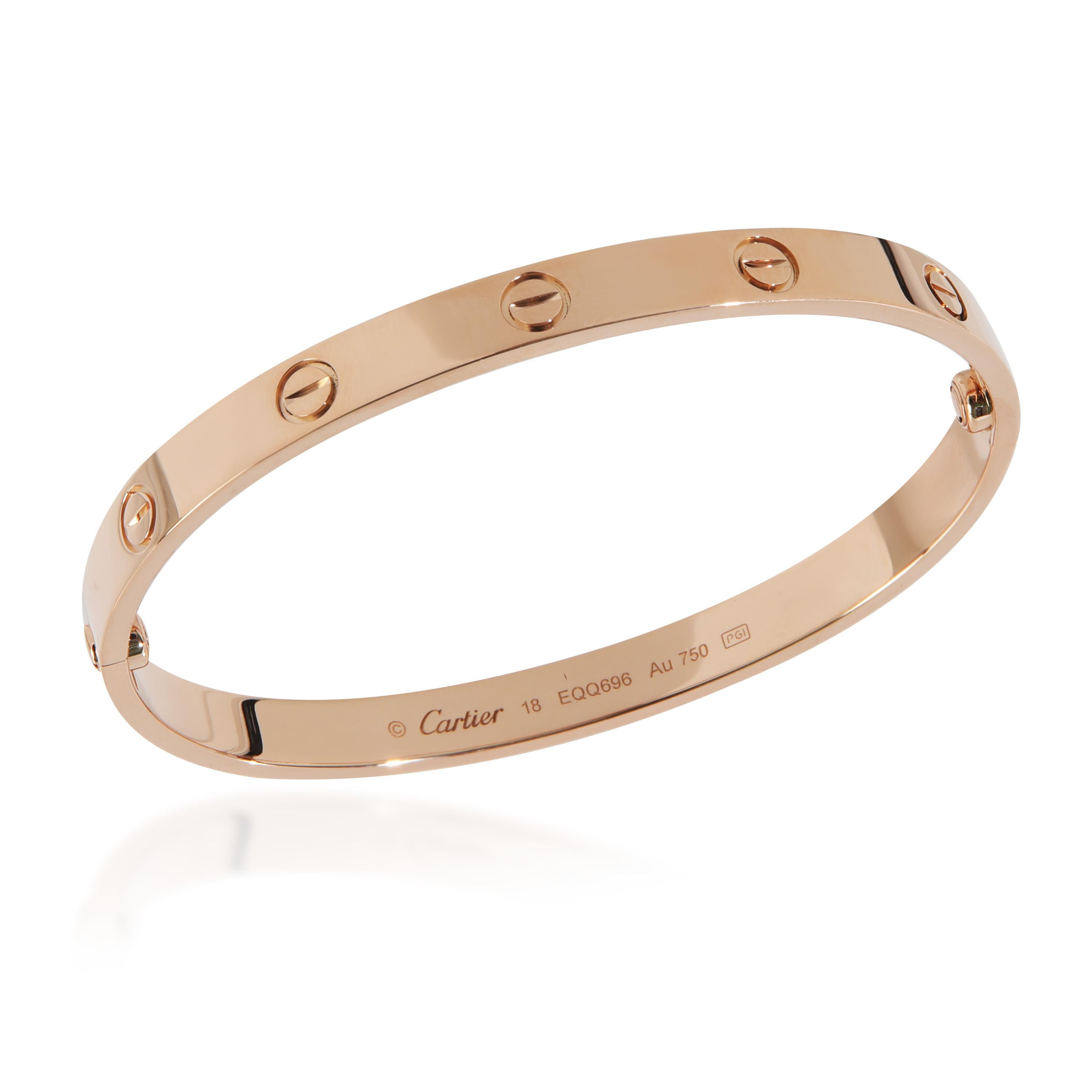 Cartier or rose  Bracelet d'amour Bon état - En vente à New York, NY