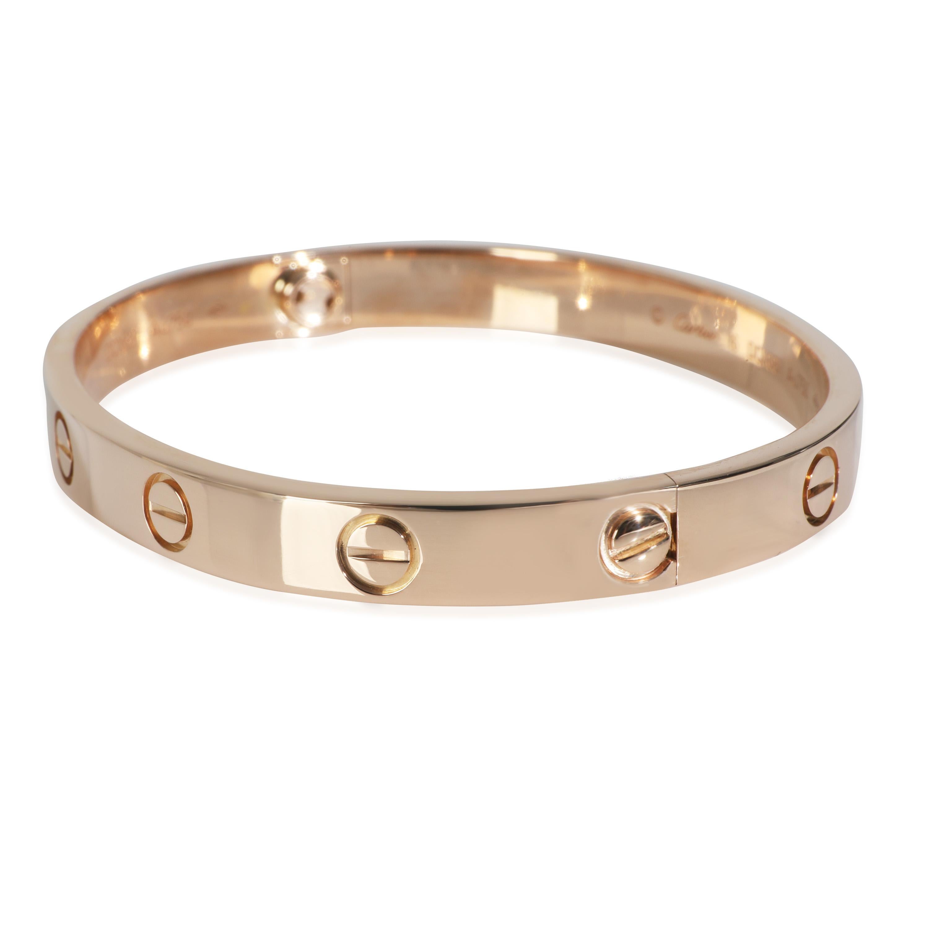 Cartier or rose  Bracelet d'amour Bon état - En vente à New York, NY