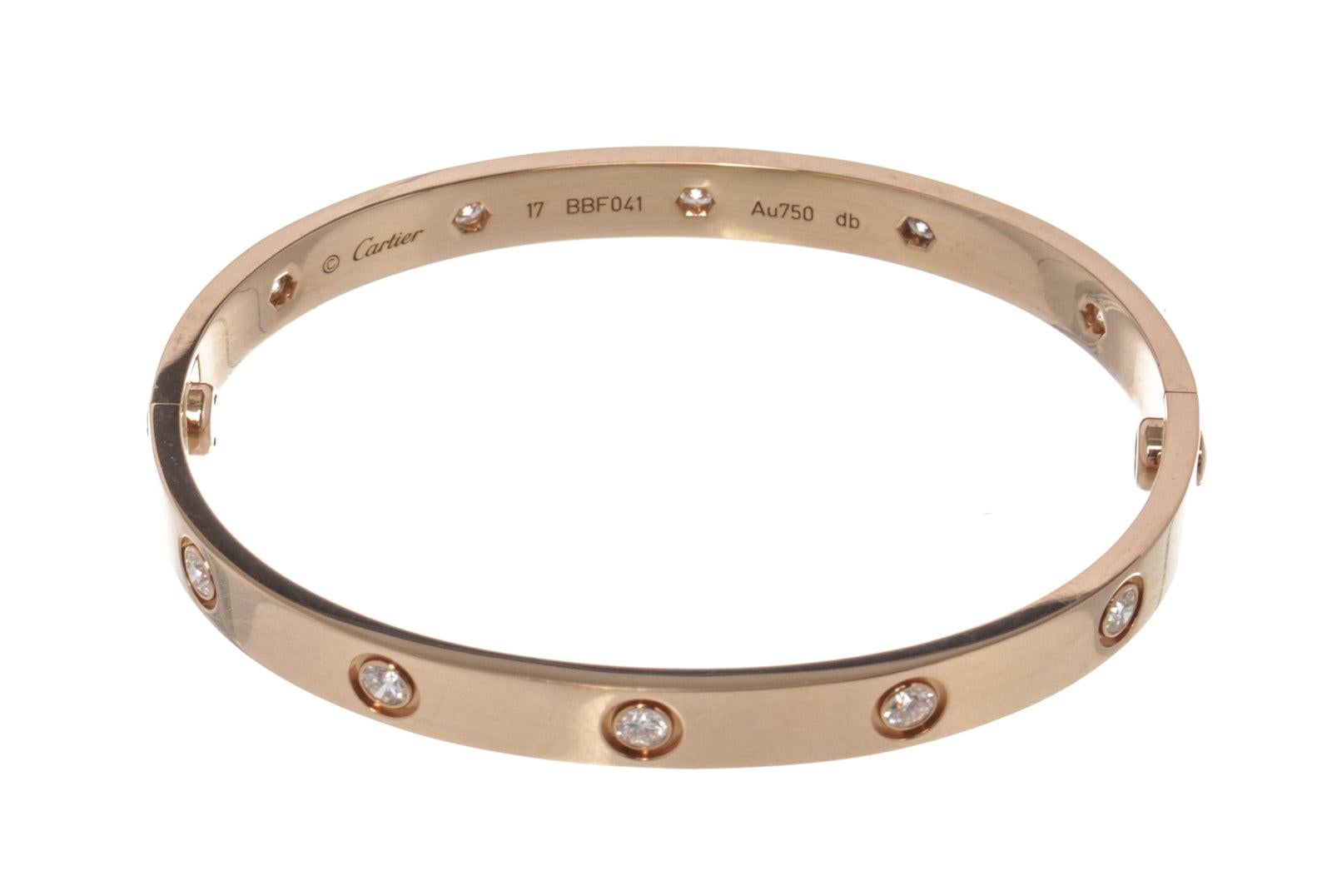 Women's or Men's Cartier Rose Gold Love Bracelet For Sale