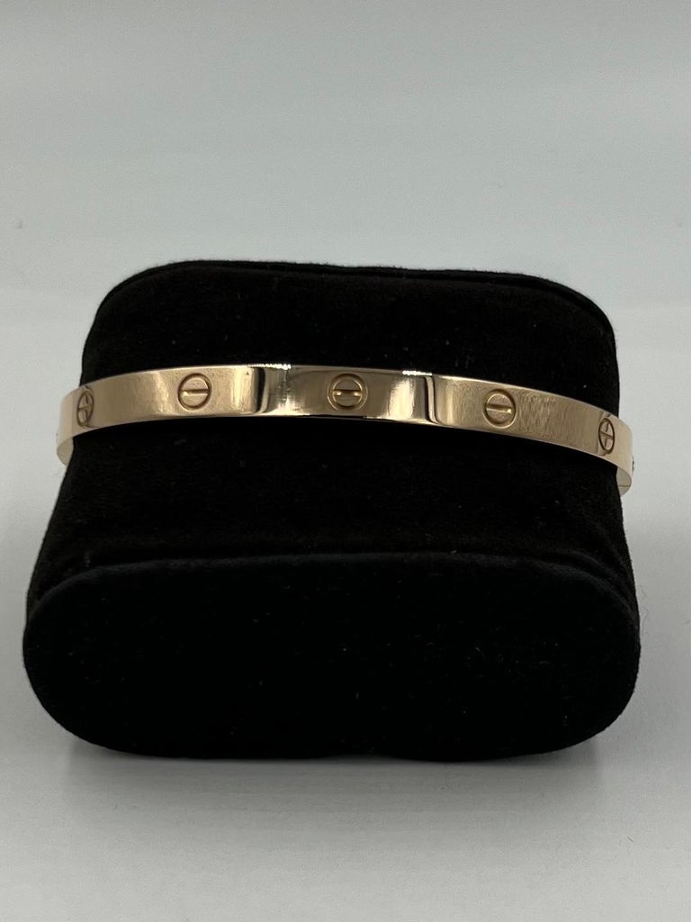 Cartier Rose Gold Love Bracelet Largest Size 21 For Sale at 1stDibs