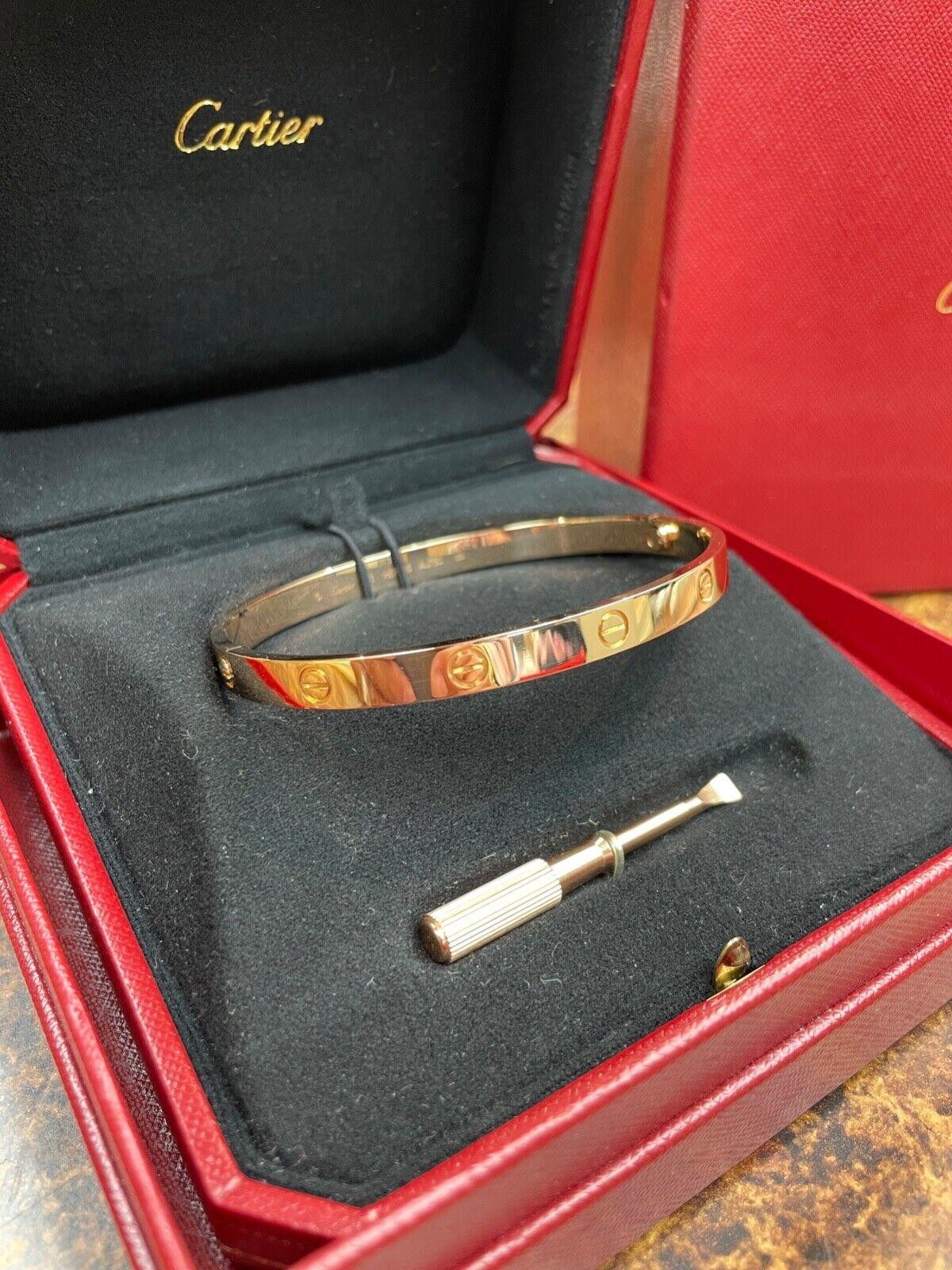Cartier Rose Gold Love Bracelet Largest Size 21 at 1stDibs cartier