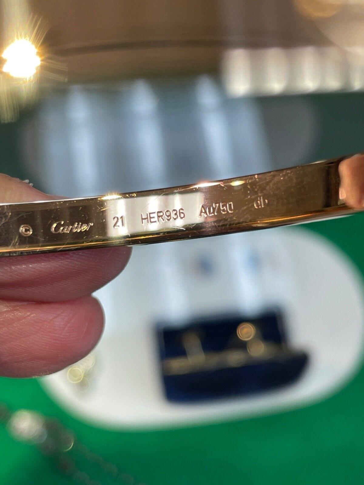 Cartier Rose Gold Love Bracelet Largest Size 21 at 1stDibs cartier