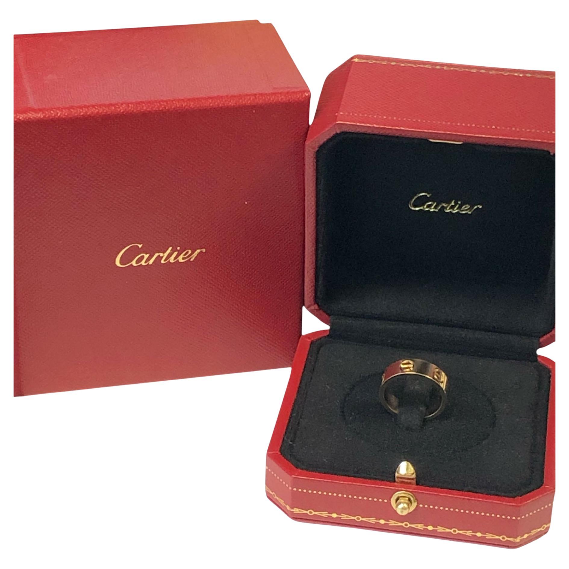 Cartier Rose Gold Love collection Band Ring For Sale