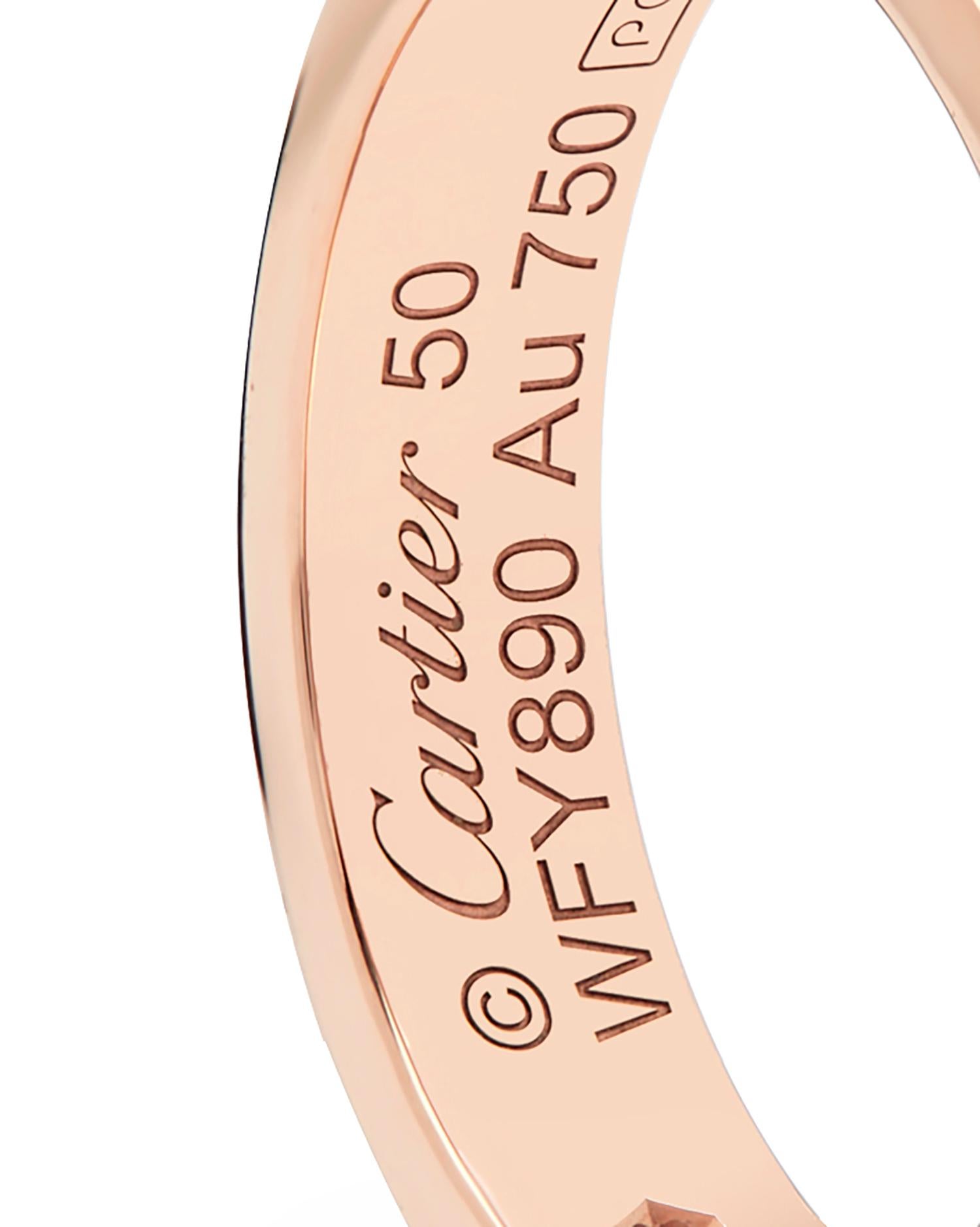 Cartier Love-Ring aus Roségold mit 1 Diamanten, B40507, besetzt (Zeitgenössisch) im Angebot