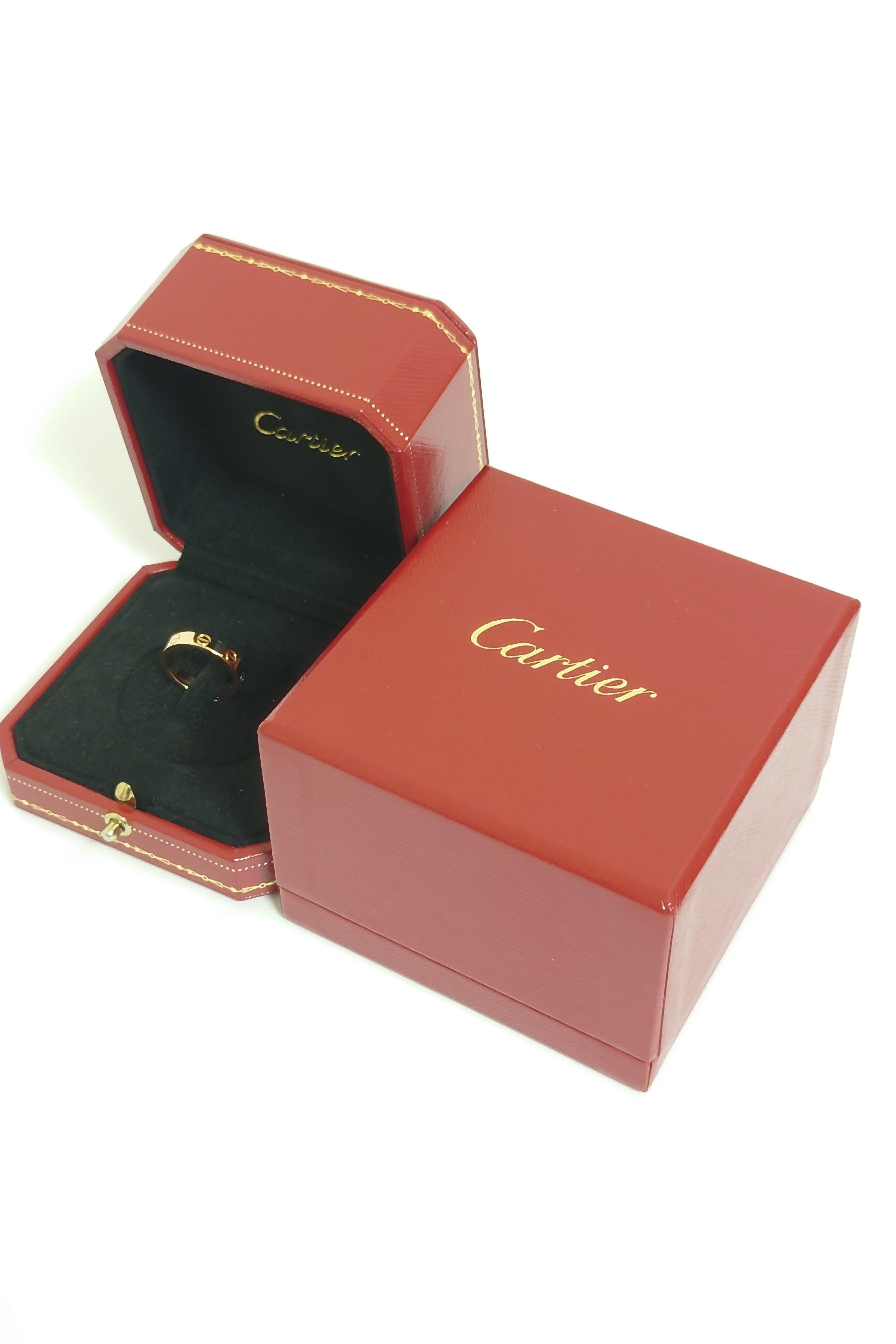 Cartier Rose Gold Love Wedding Band Ring 18KPG AU750 US4.75 1