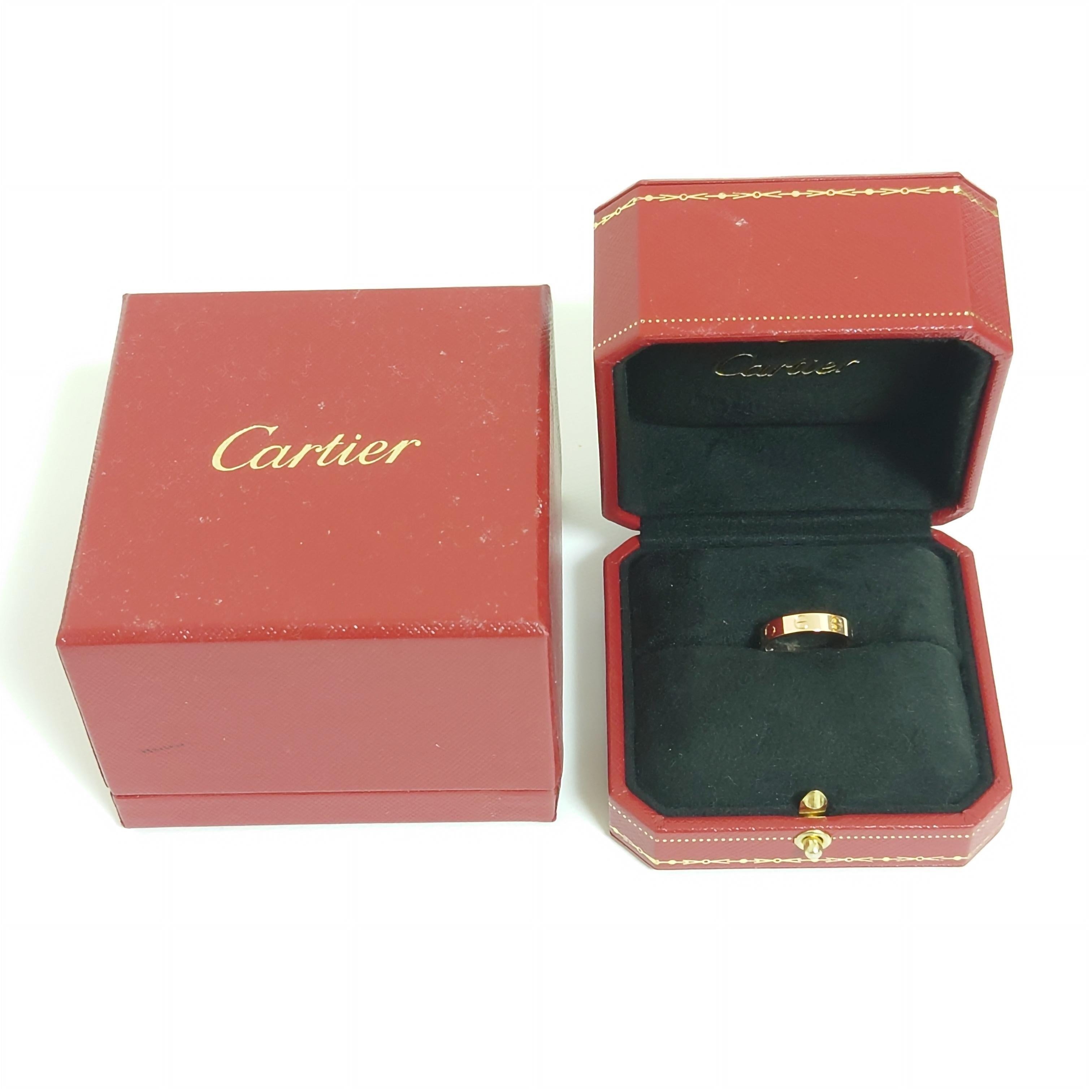 Cartier Rose Gold Love Wedding Band Ring 7