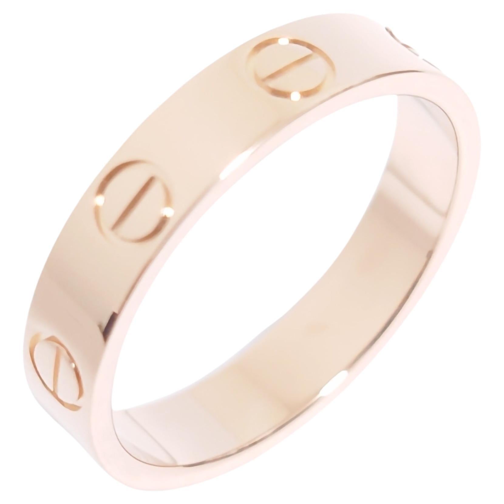 Cartier Rose Gold Love Wedding Band Ring For Sale