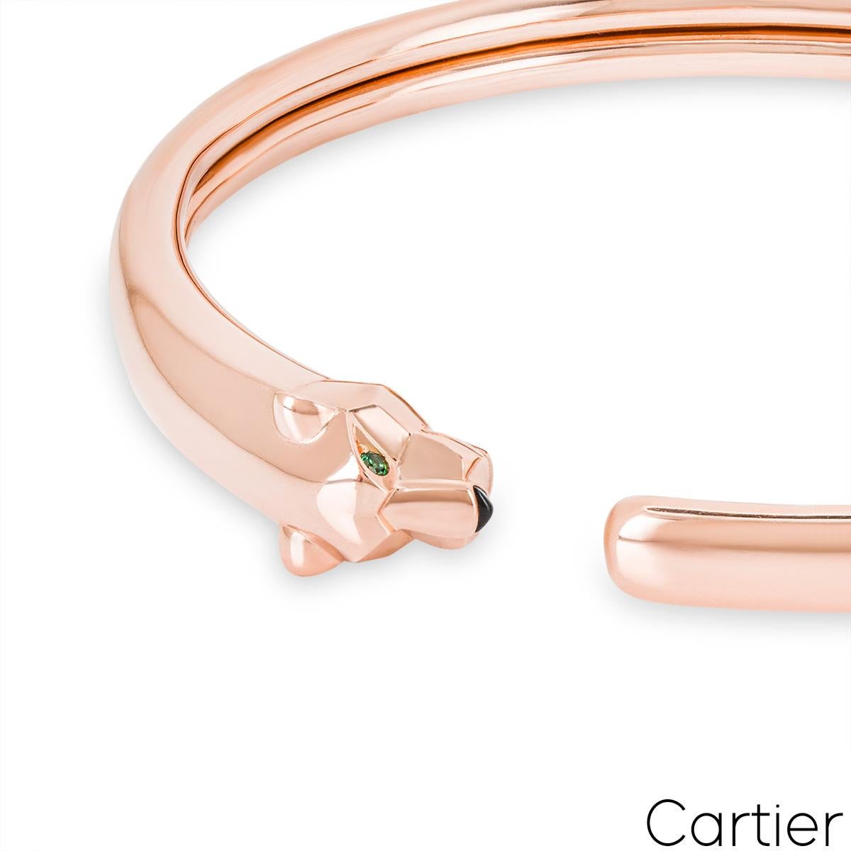 Cartier Rose Gold Panthere De Cartier Bracelet Size 16 B6067316 In Excellent Condition In London, GB