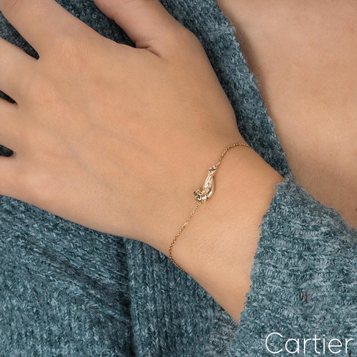 Women's Cartier Rose Gold Panthere De Cartier Bracelet Size 16 B6067316