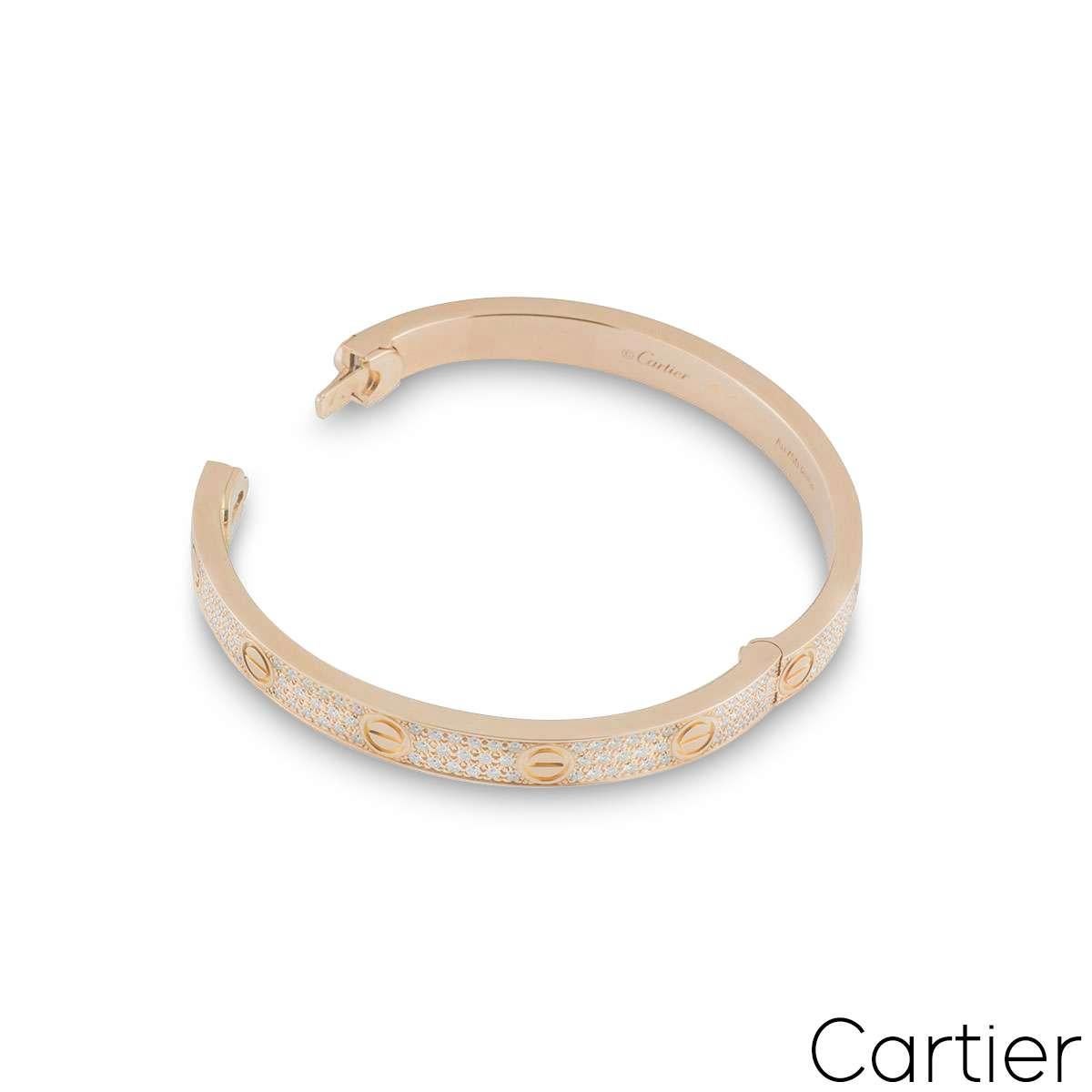 cartier love bracelet size