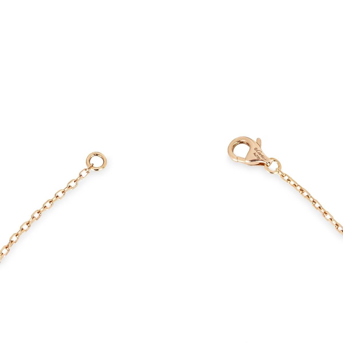 Cartier Rose Gold Pave Diamond Love Pendant B7224528 In Excellent Condition In Mayfair, London, London