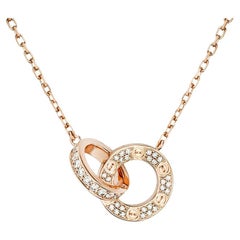 Cartier Rose Gold Pave Diamond Love Pendant B7224528