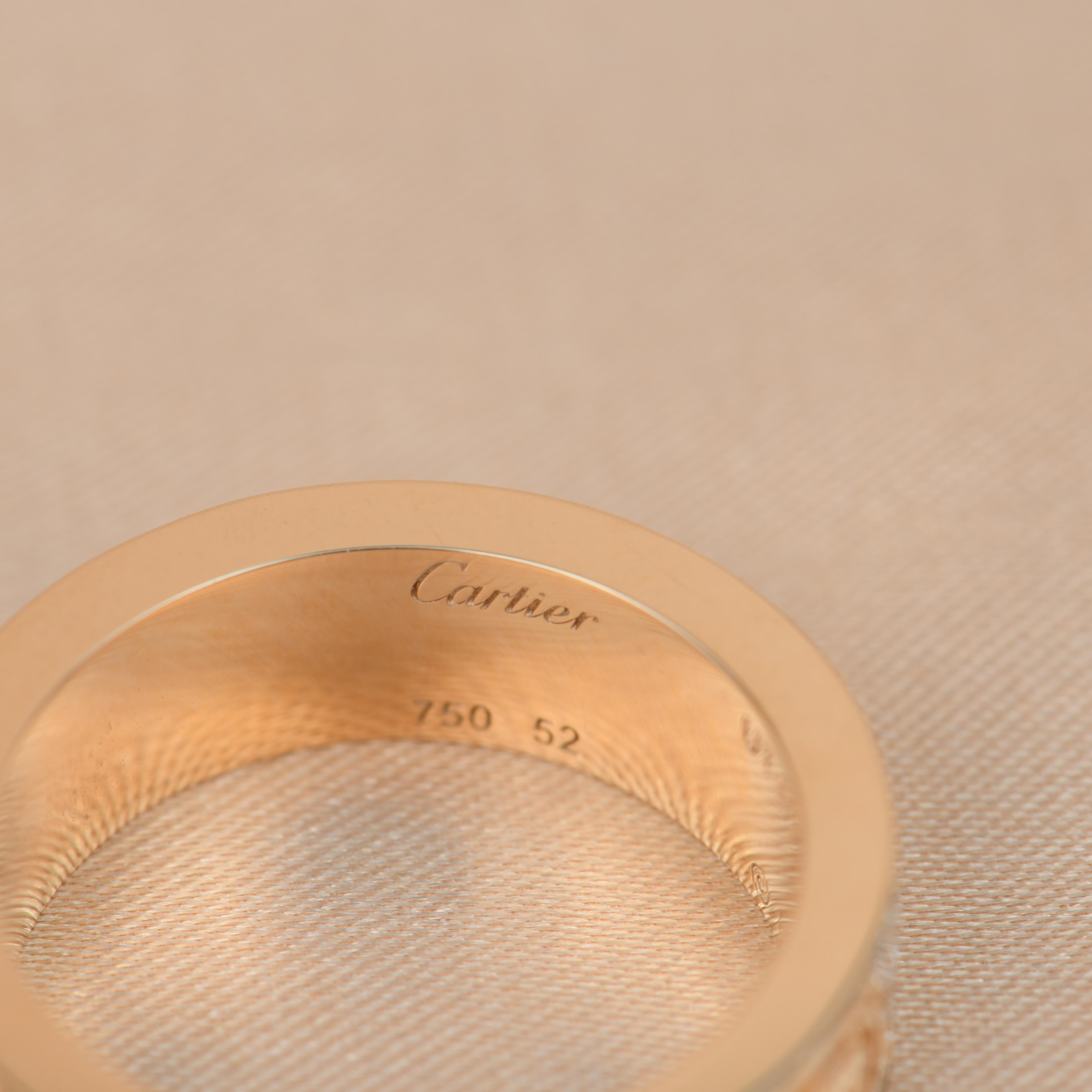 Cartier Rose Gold Pave Diamond Love Ring 5