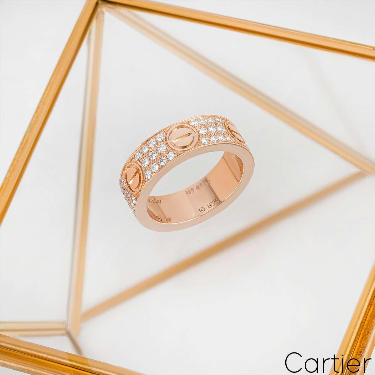 cartier love ring size comparison