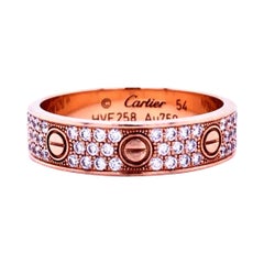 Cartier Ehering aus Roségold mit Pavé-Diamant CRB4085854