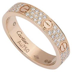 Cartier, bague d'amour en or rose pavé de diamants, taille 49 B4085800