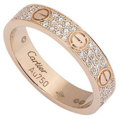 Cartier, bague d'amour en or rose pavé de diamants, taille 52 B4085800