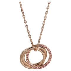 Cartier Rose Gold Pink Sapphire Trinity Pendant