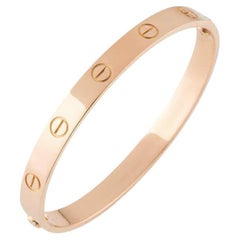 Cartier Rose Gold Plain Love Bracelet Size 16 B6035616