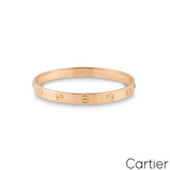 Cartier Rose Gold Plain Love Bracelet Size 20 B6035620