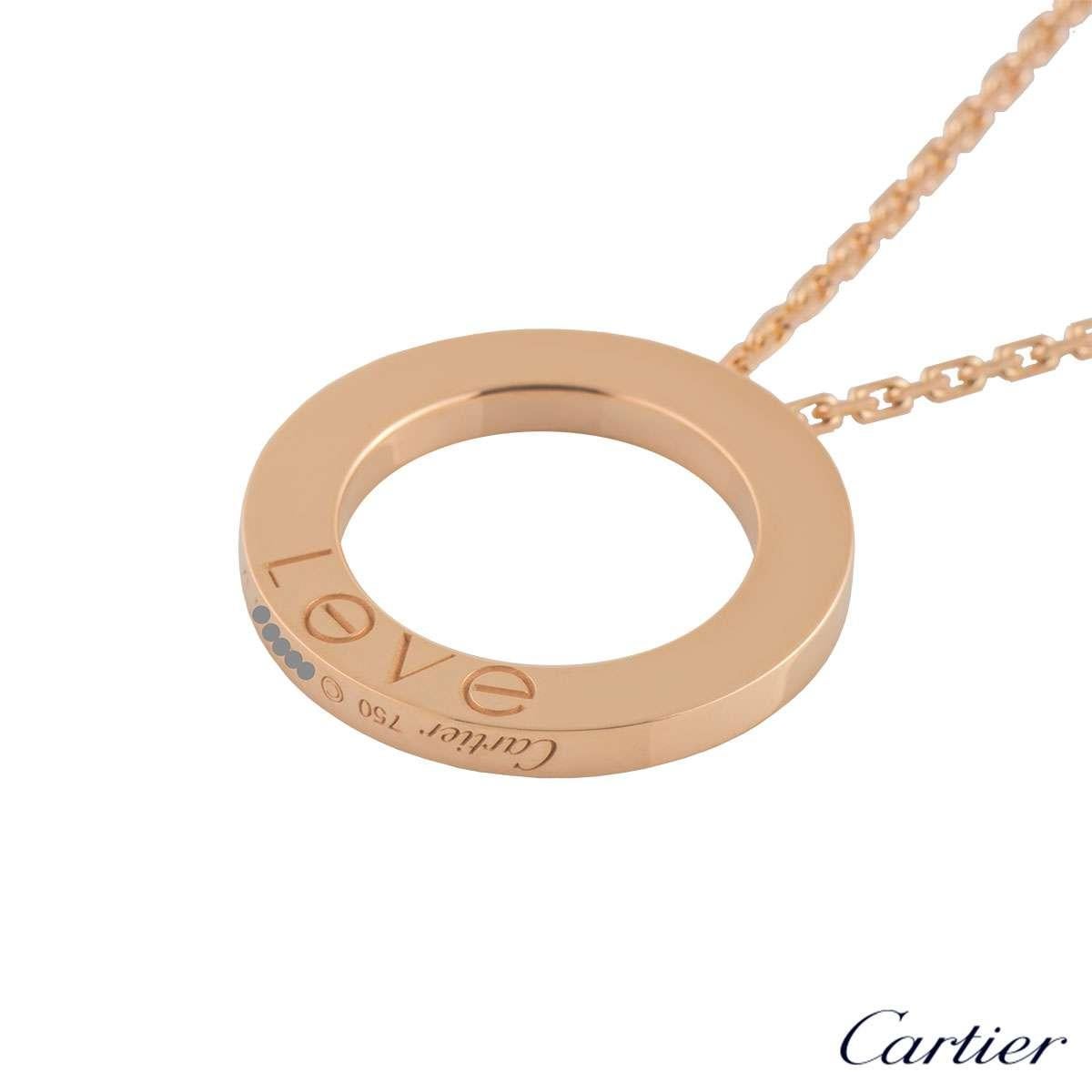 rose gold cartier love necklace