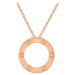 Cartier Rose Gold Plain Love Necklace B7014400