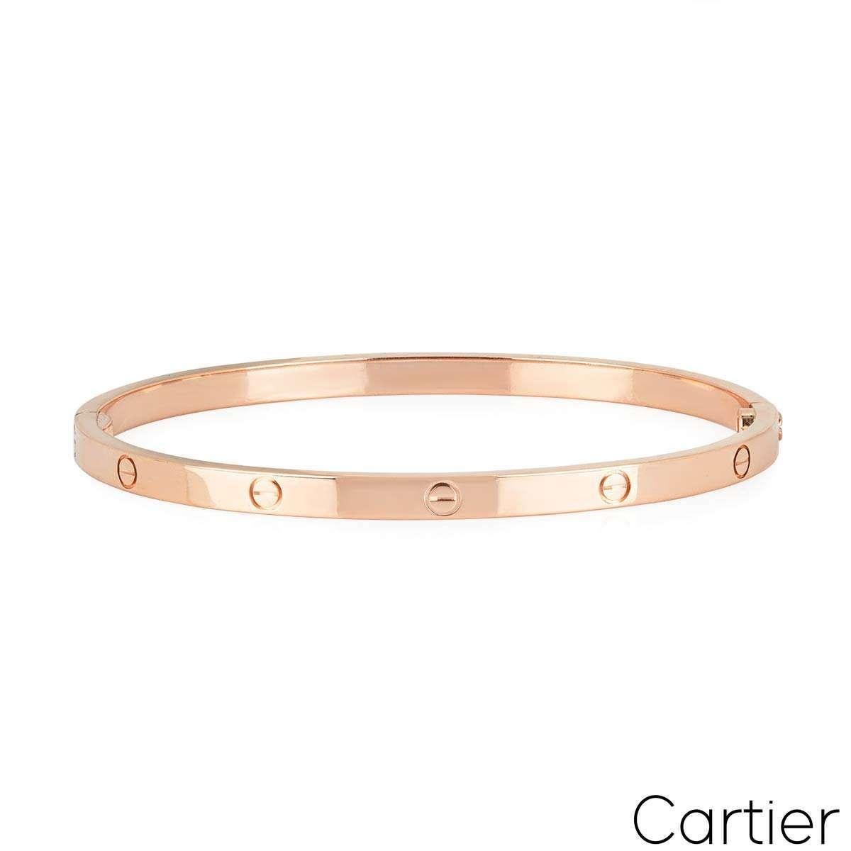 Cartier Bracelet SM Love en or rose, taille 15 B6047315 en vente 1