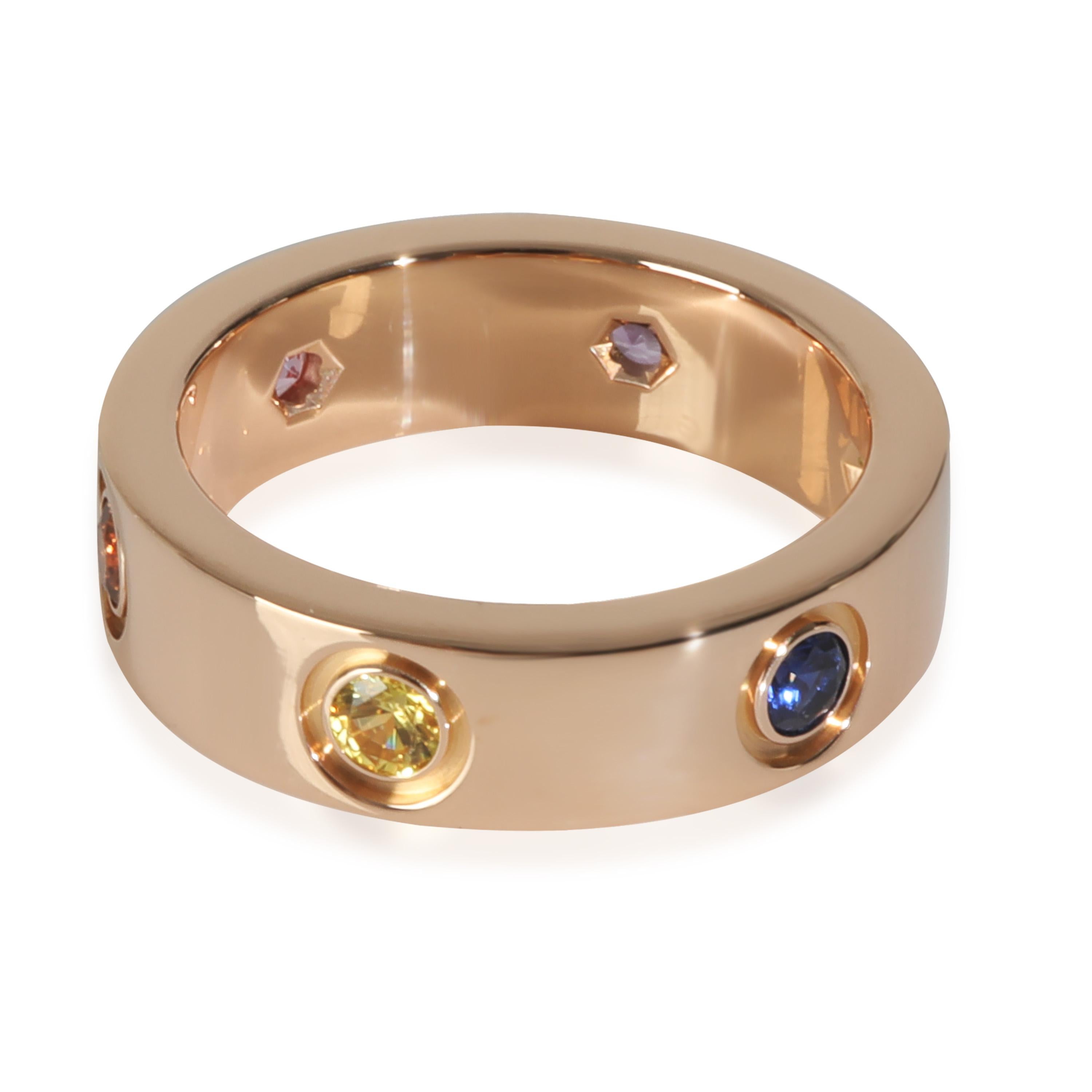 Cartier oro rosa  Anello d'amore con gemma arcobaleno

DETTAGLI PRIMARI
SKU: 145614
Titolo dell'elenco: Cartier oro rosa  Anello d'amore con gemma arcobaleno
Descrizione delle condizioni: La collezione Love di Cartier è l'emblema dell'iconicità, dai