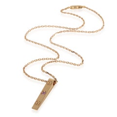 Cartier Rose Gold Sapphire Love Bar Pendant
