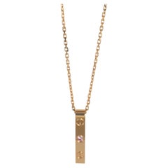 Cartier Rose Gold Sapphire Love Bar Pendant