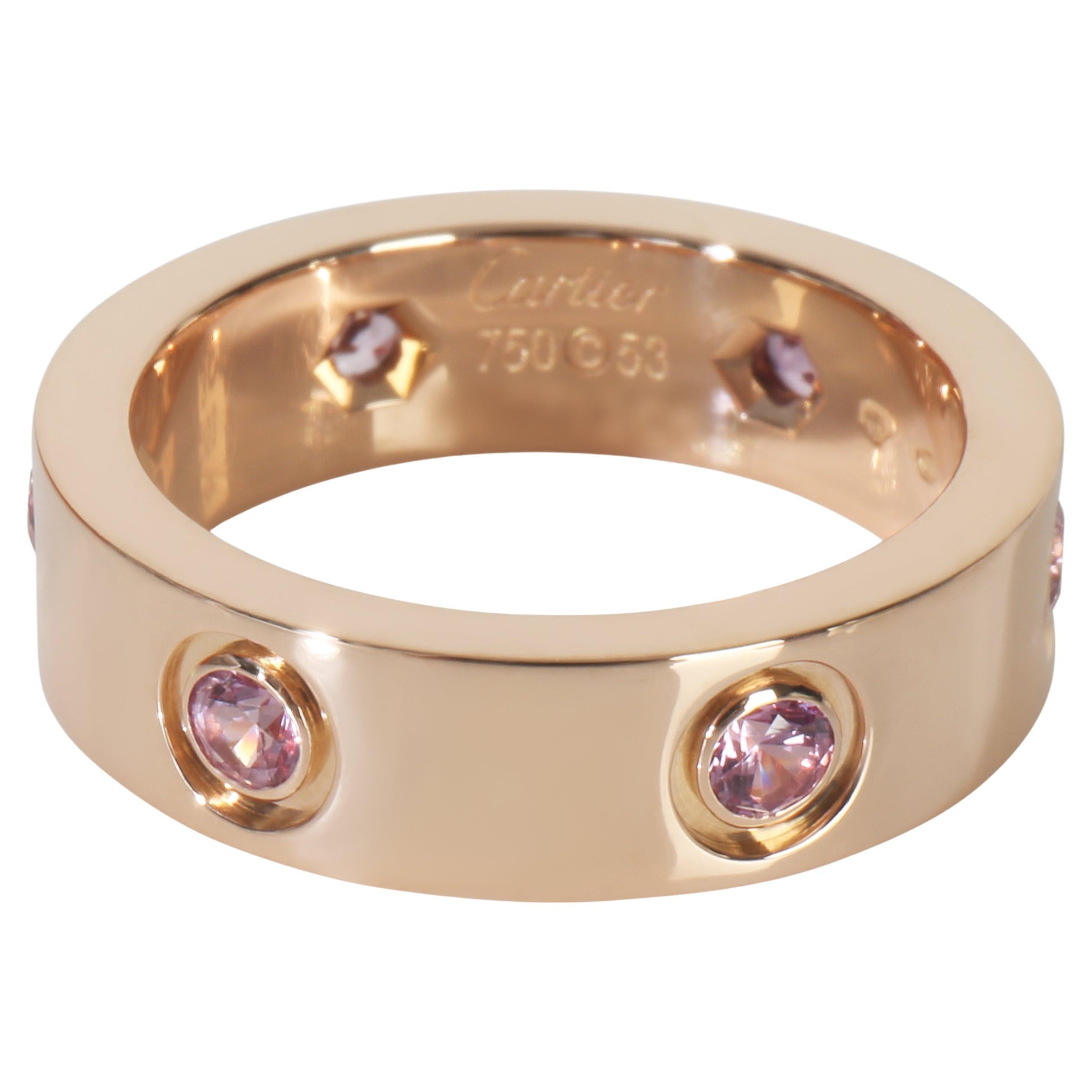 Cartier Rose Gold Sapphire Love Ring