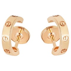 Cartier Rose Gold SM Love Hoop Earrings B8029000