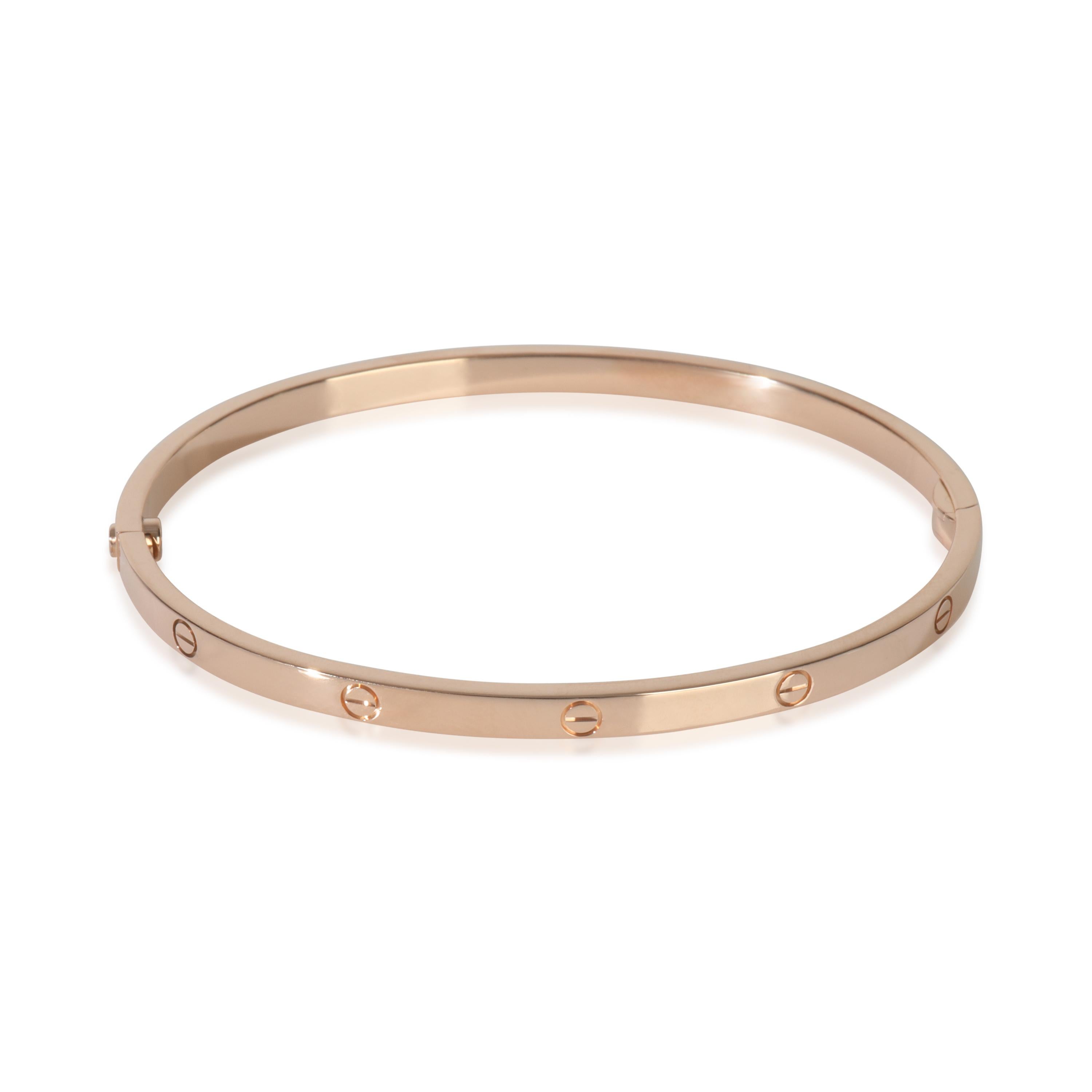 Cartier Rose Gold  Small Model Love Bracelet In condizioni ottime in vendita a New York, NY