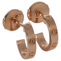 Cartier Rose Gold  Small Model Love Hoop Earrings
