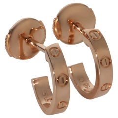 Cartier Rose Gold  Small Model Love Hoop Earrings