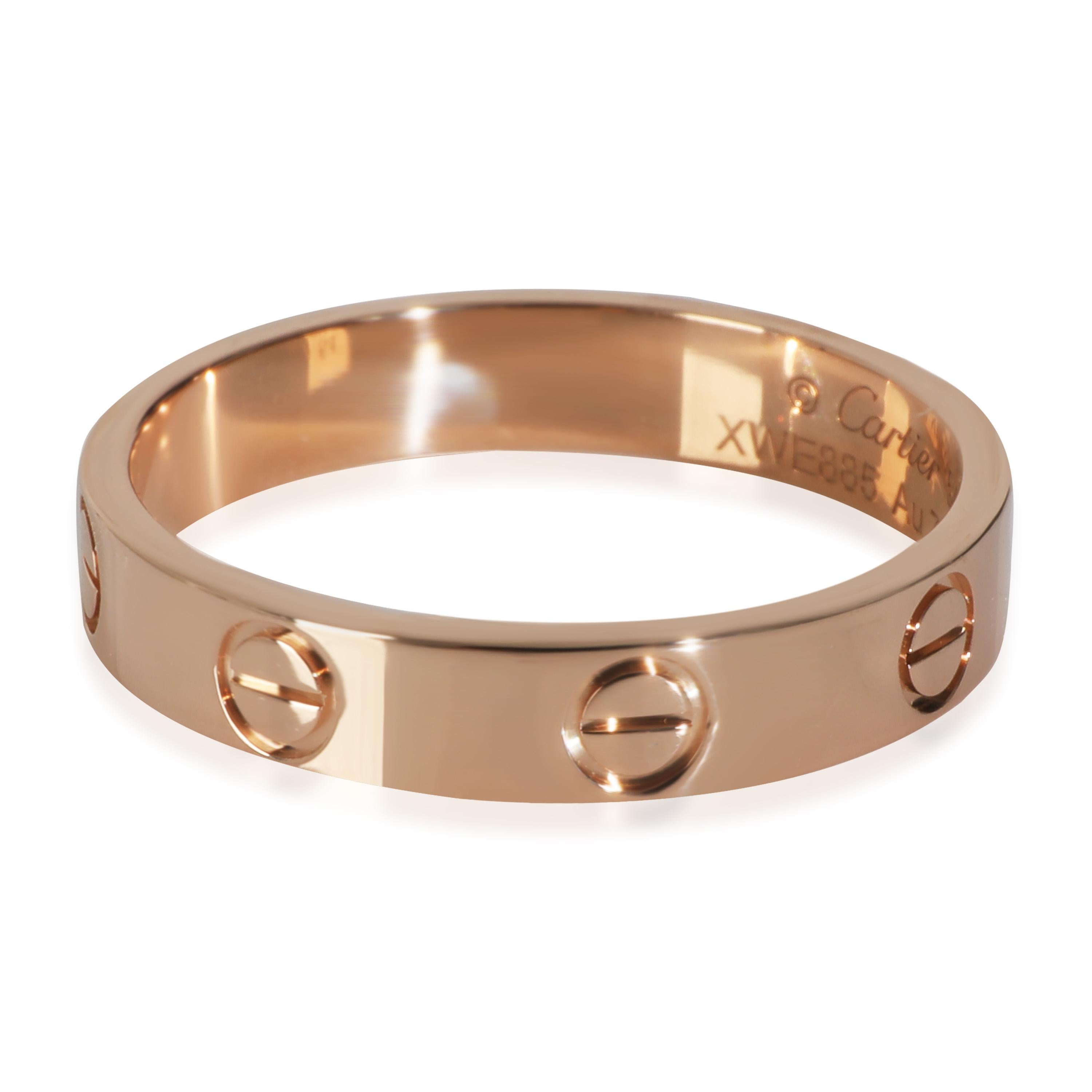 Cartier Anello d'amore modello piccolo in oro rosa In condizioni buone in vendita a New York, NY