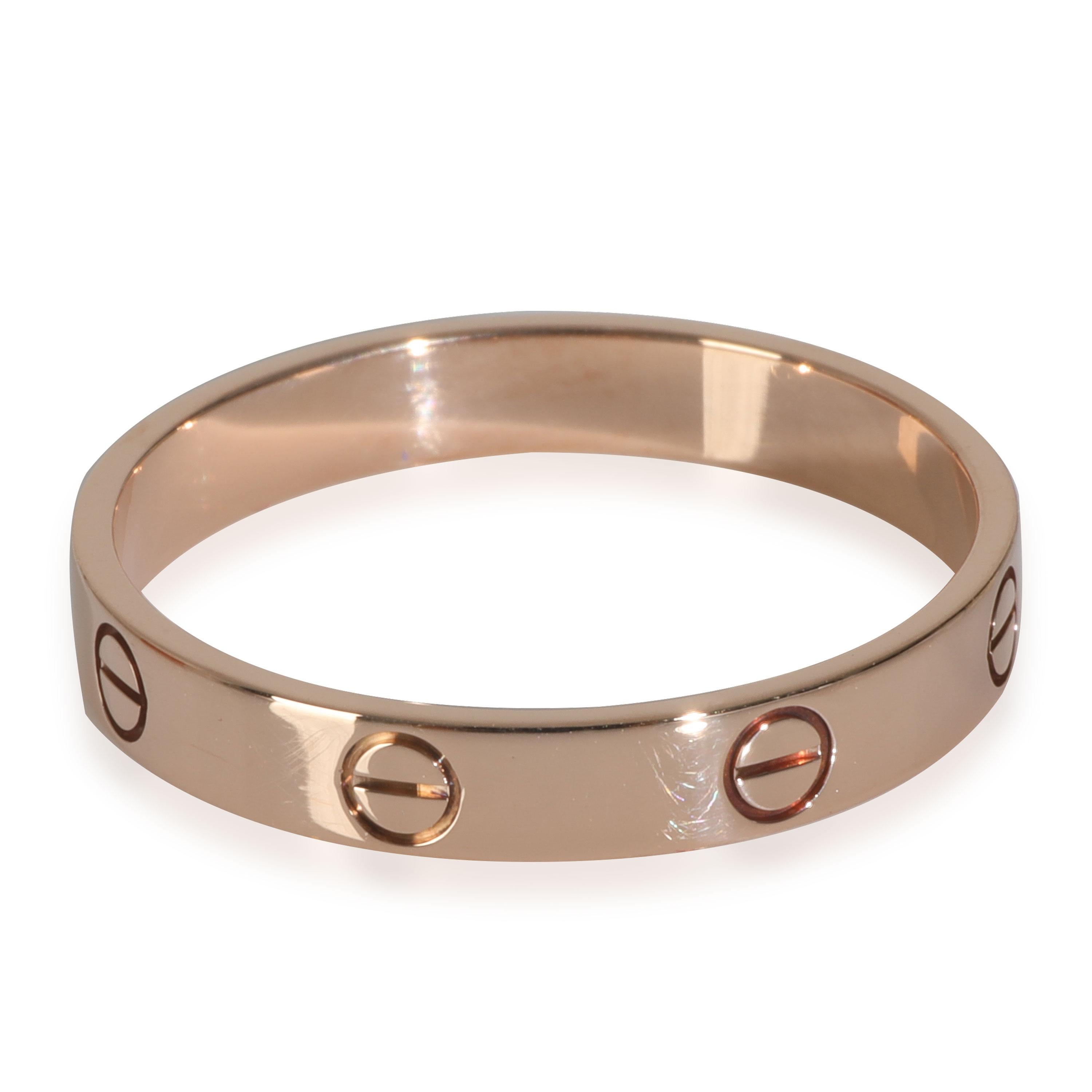 Anillo Cartier Oro Rosa Pequeño Modelo Amor en venta 1