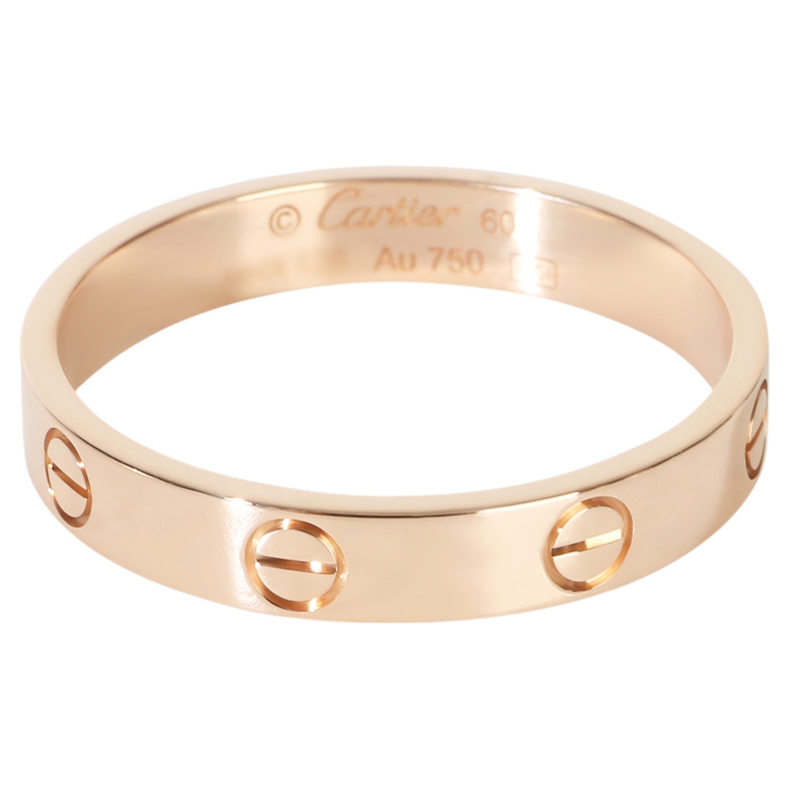 Cartier Rose Gold  Small Model Love Ring For Sale