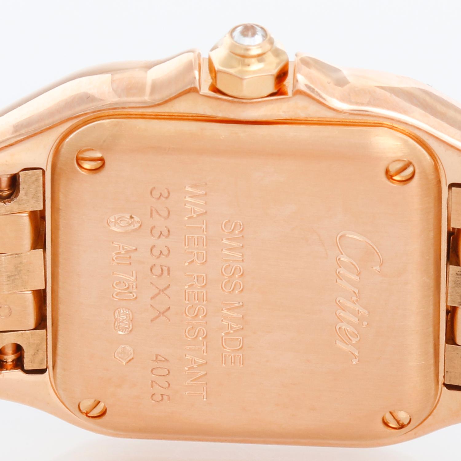 Cartier, petite montre panthère en or rose avec diamants pour femmes Pour femmes en vente
