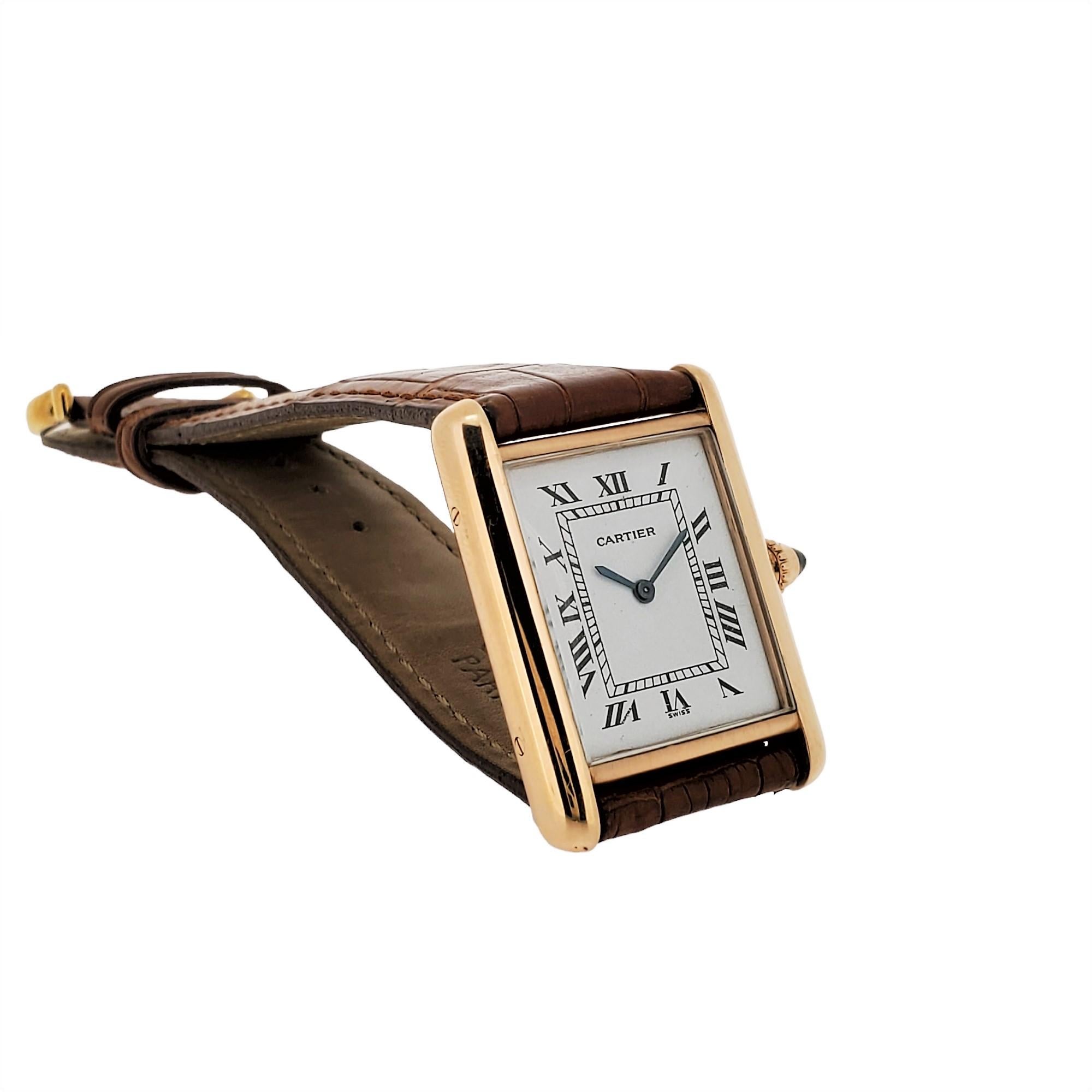Montre Tank LC en or rose de Cartier, occasion, hommes ou unisexe, circa 2018-2023 Unisexe en vente