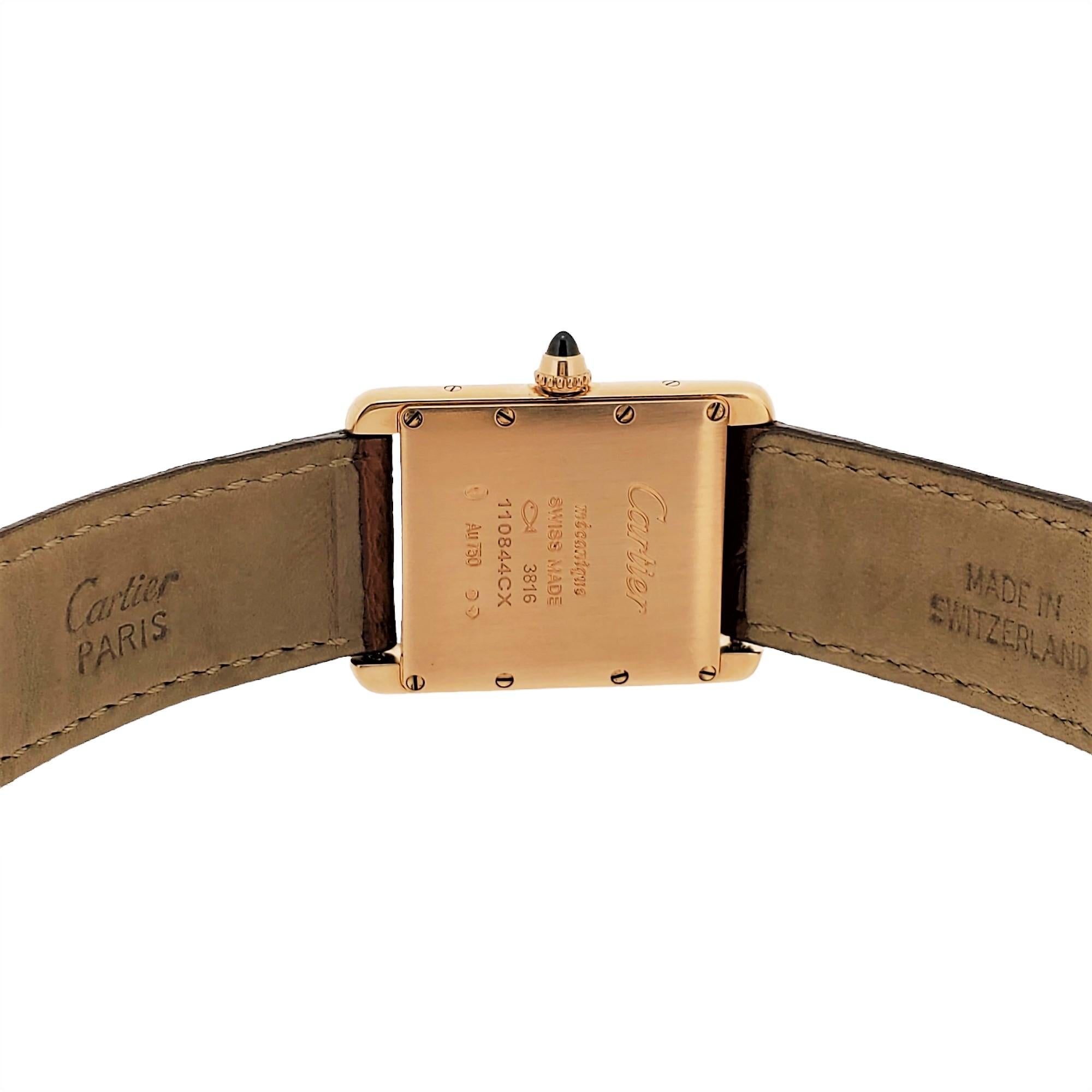 Montre Tank LC en or rose de Cartier, occasion, hommes ou unisexe, circa 2018-2023 en vente 1
