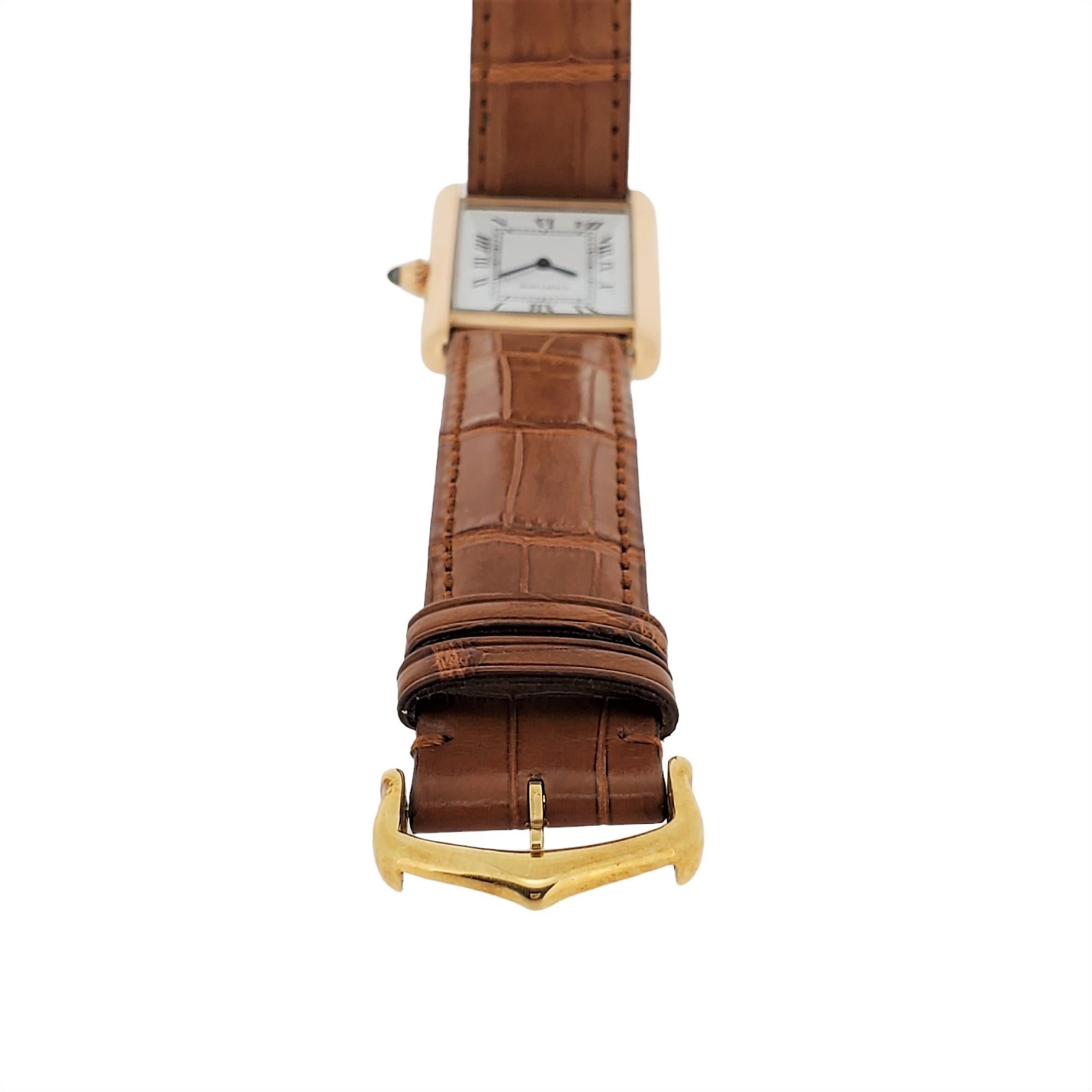 Montre Tank LC en or rose de Cartier, occasion, hommes ou unisexe, circa 2018-2023 en vente 3
