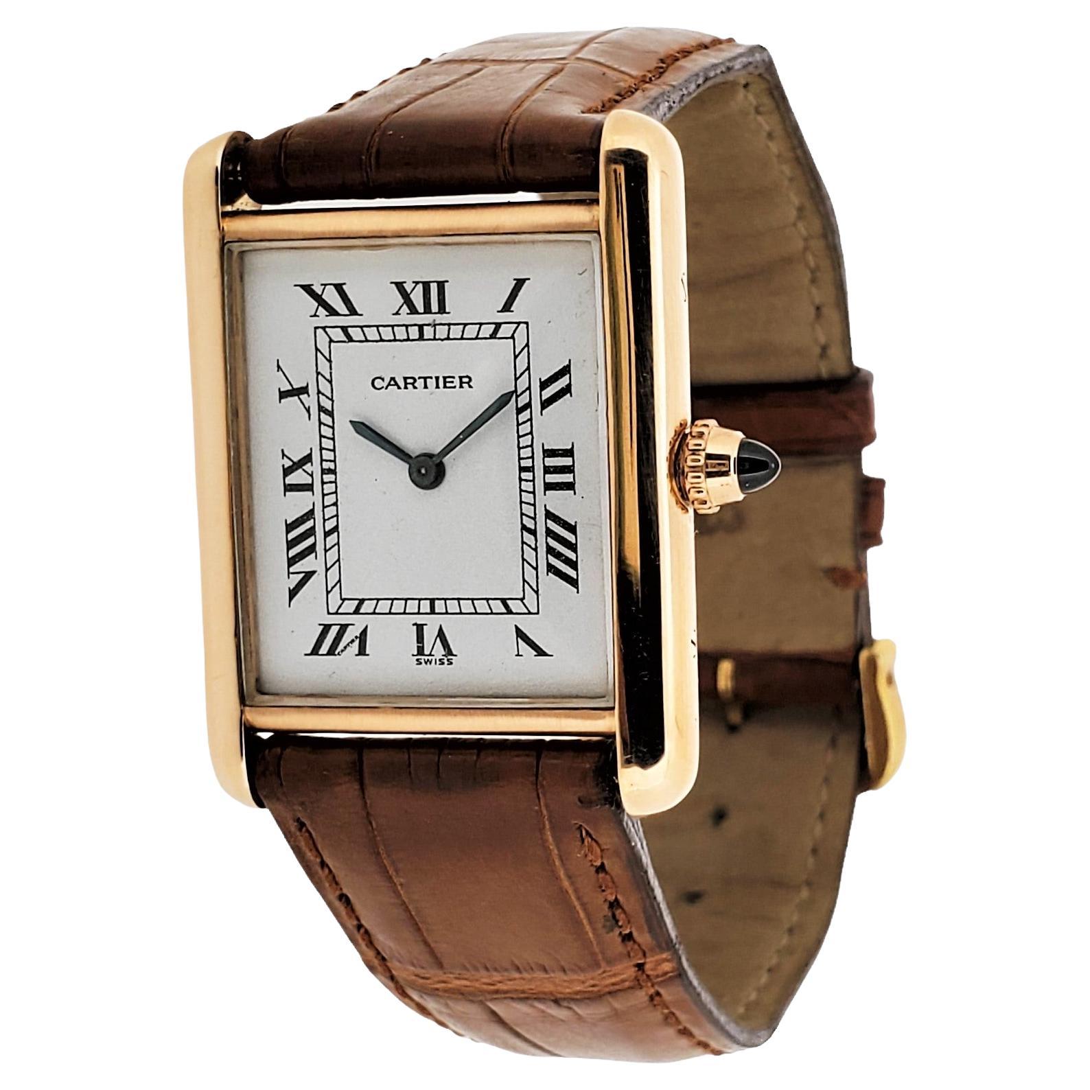 Cartier Rose Gold Tank LC Uhr, Gebraucht, Herren oder Unisex, ca. 2018-2023