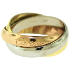 Cartier Rose/Yellow/White Gold Trinity Ring