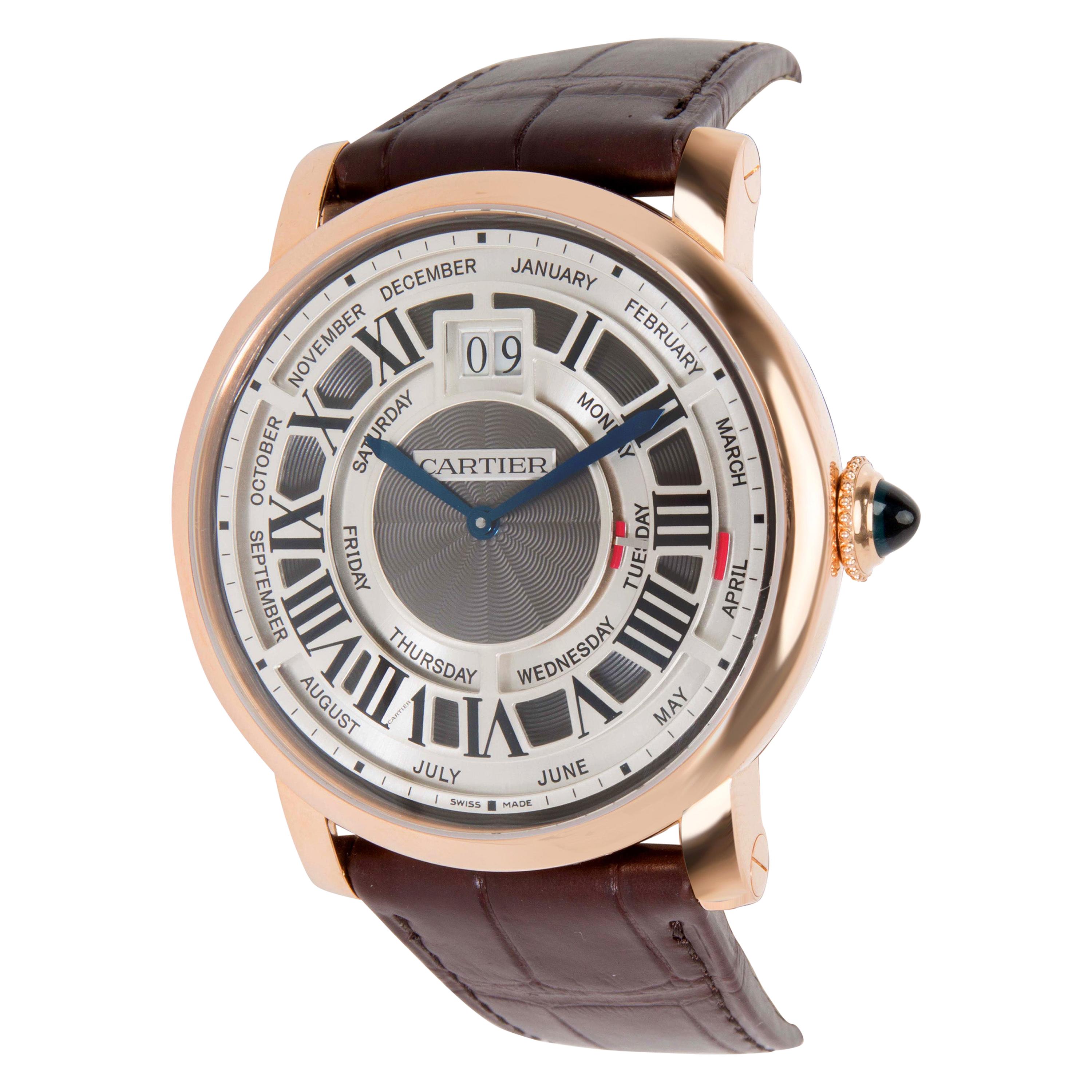 Cartier Rotonde Annual Calendar W1580001 Men's Watch in 18 karat Rose Gold