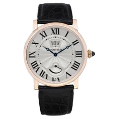 Cartier Rotonde Calendar 18k Rose Gold Silver Dial Hand-Wind Watch W1556252