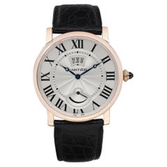 Orologio Cartier Rotonde Calendario in oro rosa 18k quadrante argentato a carica manuale W1556252