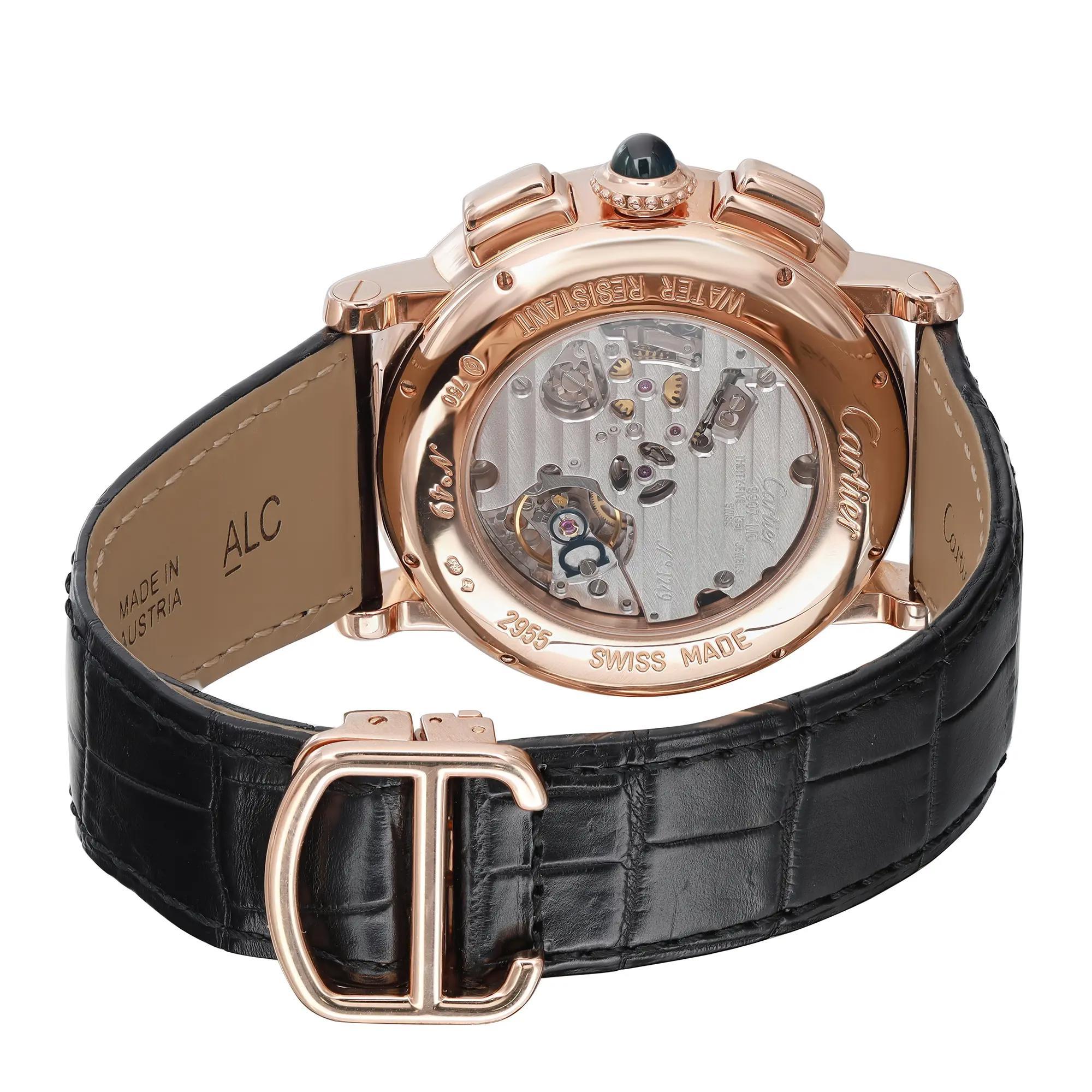 Cartier Rotonde De Central 18k Rose Gold Hand Wind Mens Watch W1555951 In Excellent Condition In New York, NY